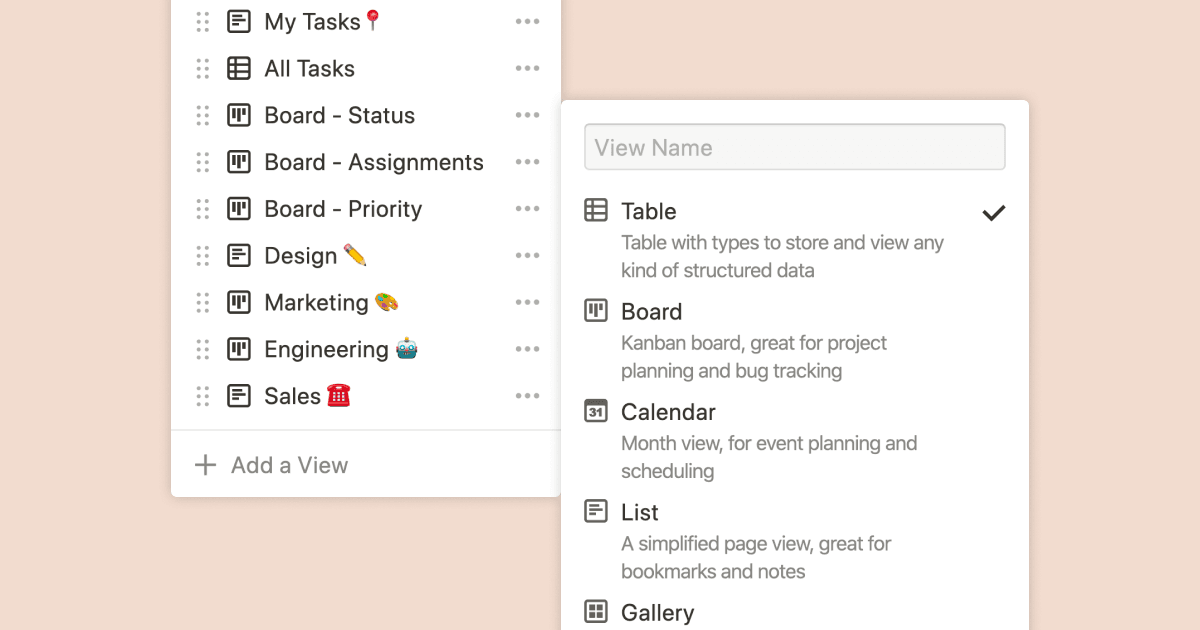 Using database views